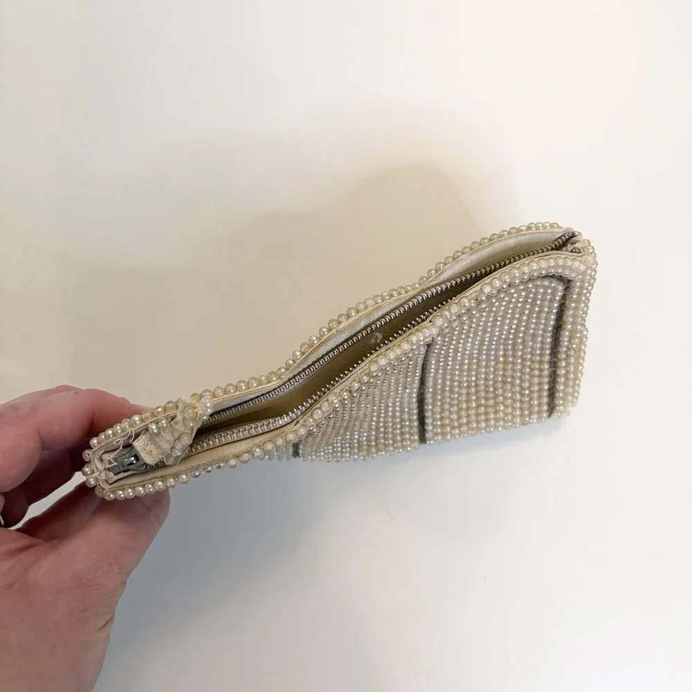 Vtg Beaded Evening Bag Exclusively Made For La Regale Japan Art Deco Flapper